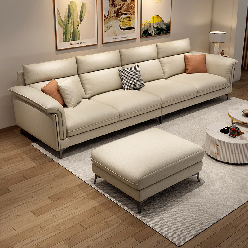 8046 Nordic fabric sofa wash free cream style latex sofa