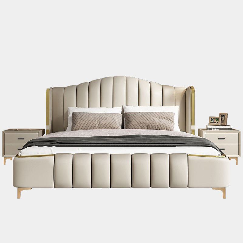 1048 High end minimalist leather bed master bedroom 2023 new model