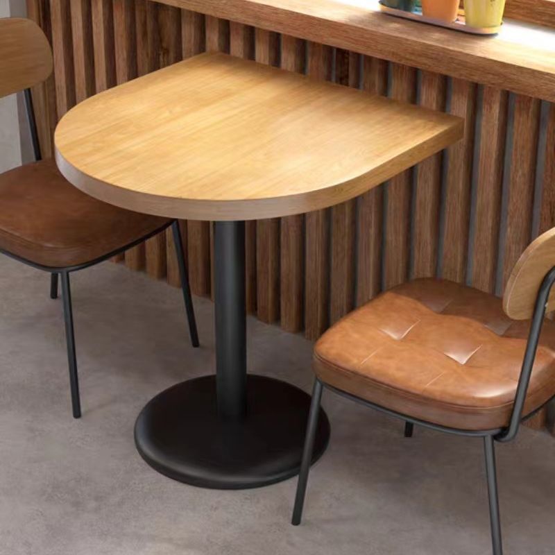 4052 Coffee Shop Vintage Solid Wood Iron Art Tables and Chairs