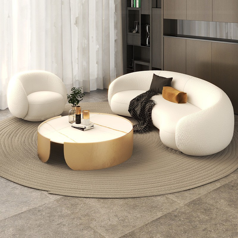 8003 Beauty salon reception arc shaped clothing store sofa
