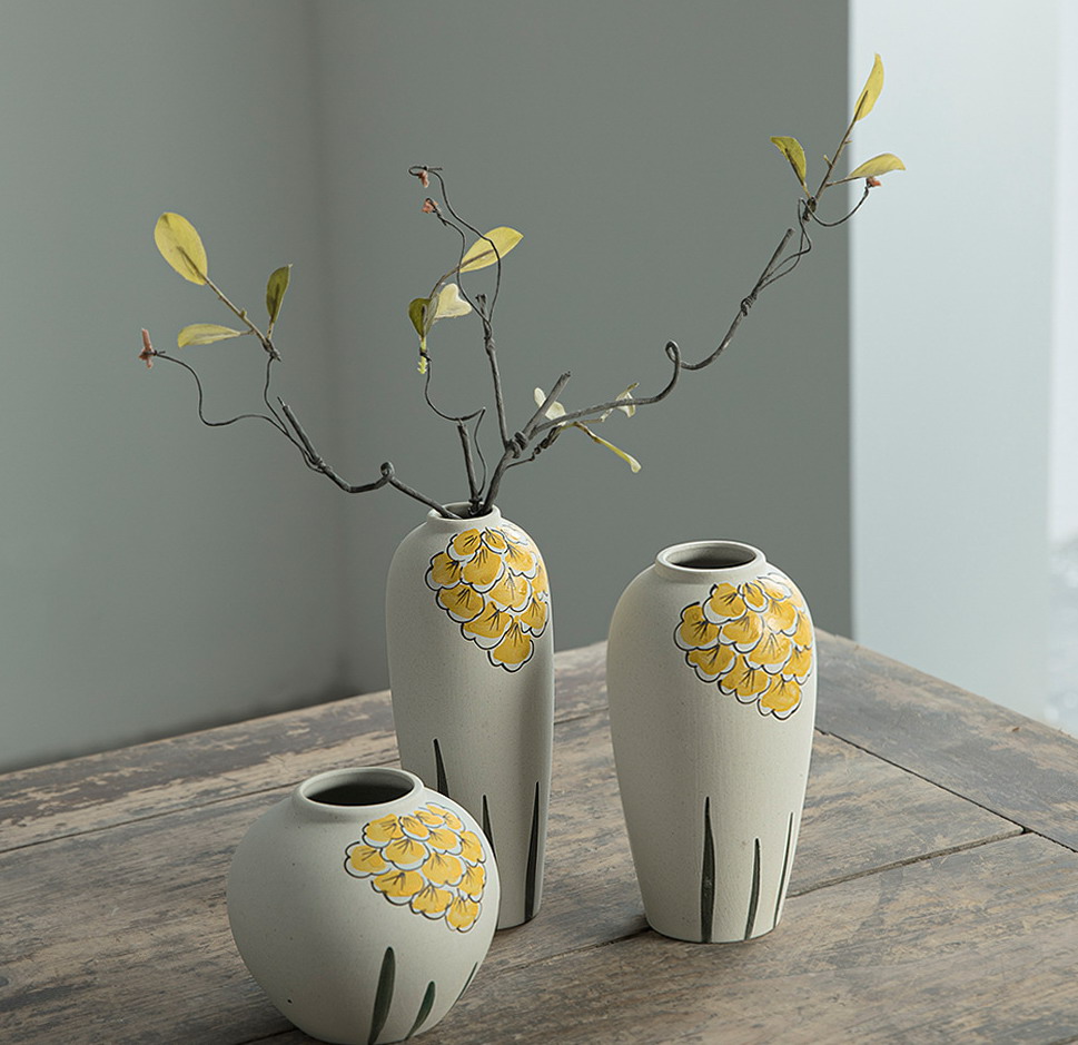 9007 Chinese style home decoration hand-painted ceramic small vase