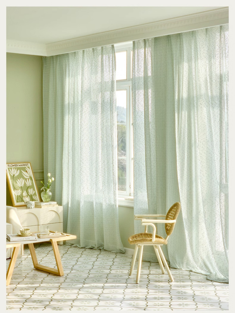 3803 Sunscreen and thermal insulation lace gauze curtain