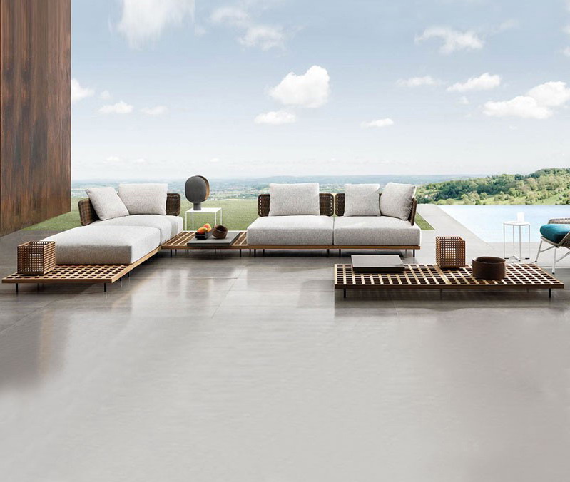 6021 Outdoor courtyard leisure rattan furniture sofa combination