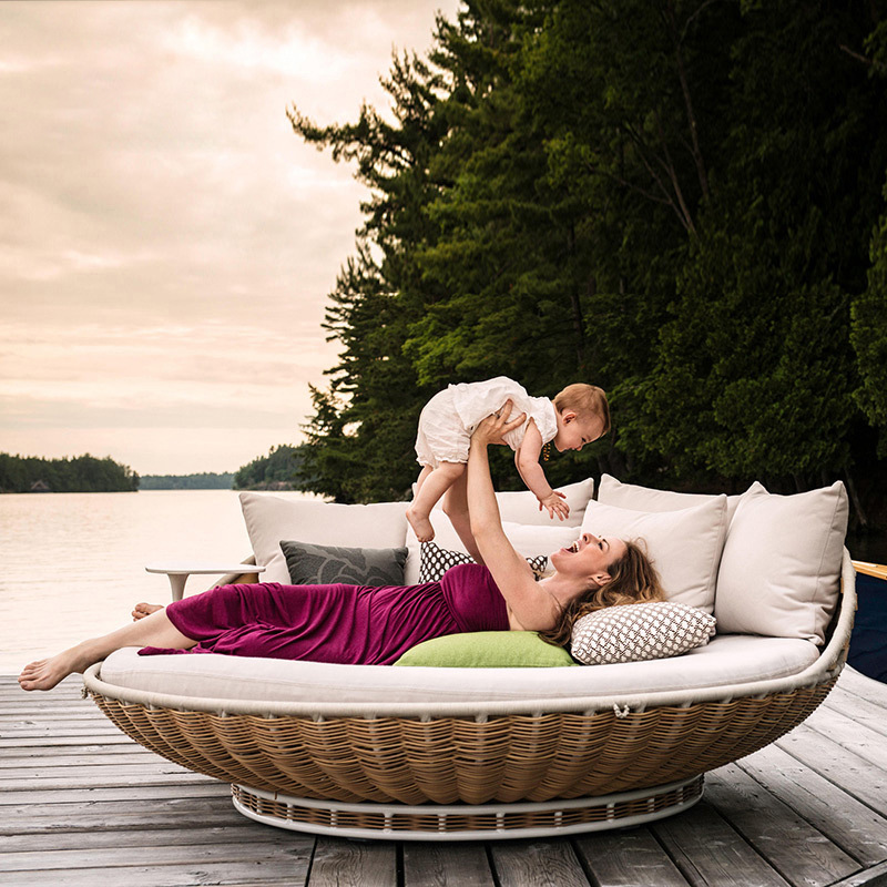 6037 Outdoor rattan woven swing hammock