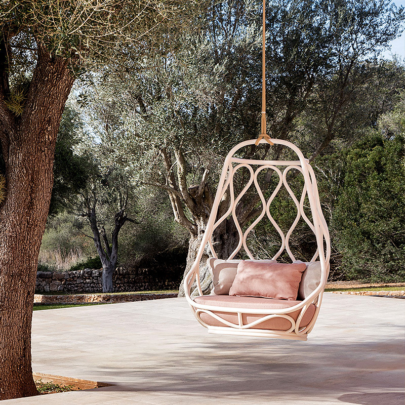 6039 Leisure courtyard outdoor hanging basket single person swing