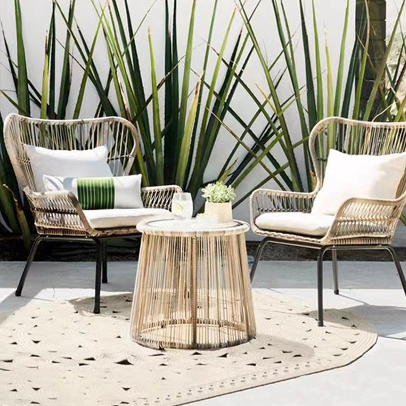 6041 Balcony Garden Leisure Outdoor Three piece Set Vine Chair