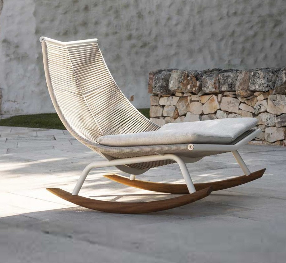 6053 Balcony leisure small sofa combination rattan woven rocking chair