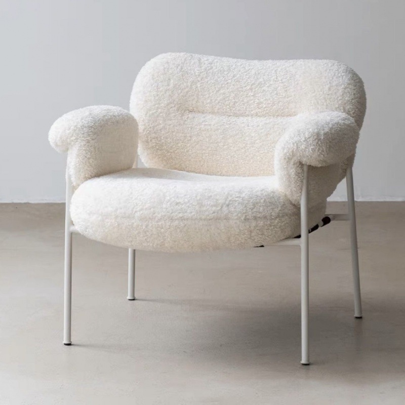 4056 Modern minimalist iron leisure single armrest sofa
