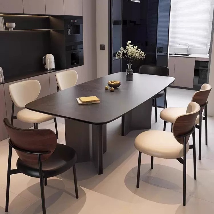 4062 Extremely minimalist modern retro dining table and chair combination