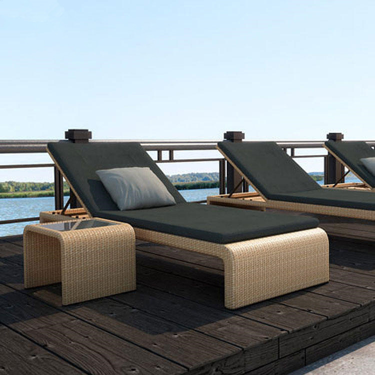 6056 Swimming Pool Beach Leisure Waterproof Vine Weaving Lying Bed