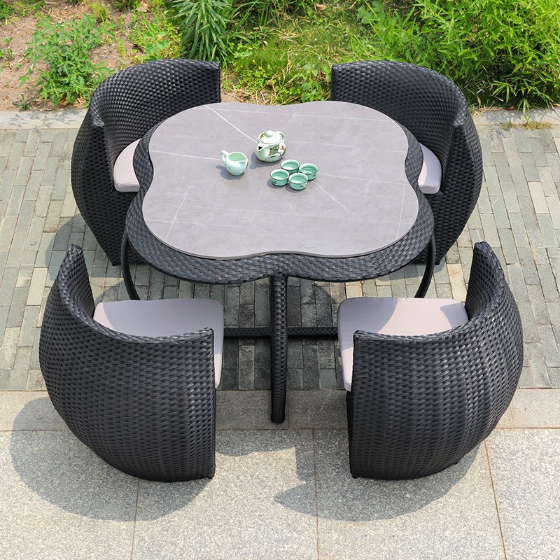 6064 Garden leisure terrace circular rattan woven sofa