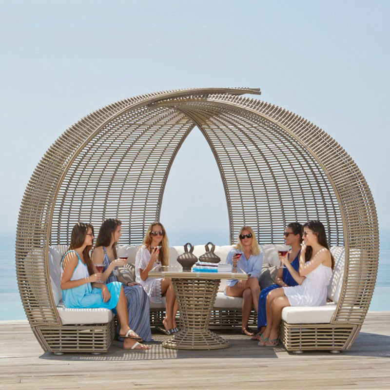 6068 Villa Courtyard Vine Weaving Sofa Outdoor  Nest Vine Lying Bed