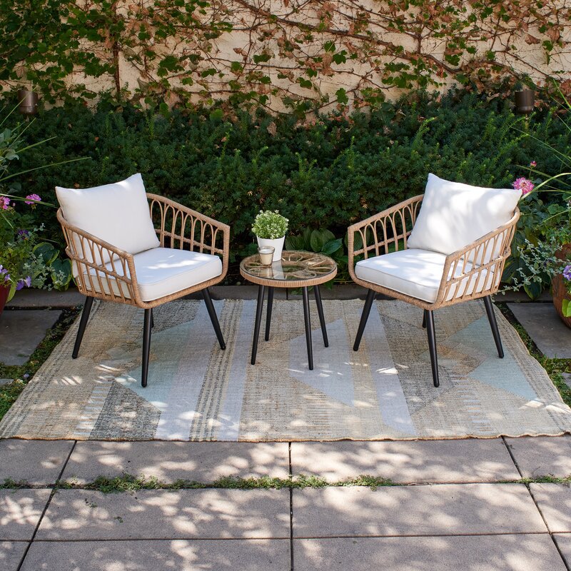 6070 Courtyard Iron Art Outdoor Garden Vine Weaving Tables and Chairs
