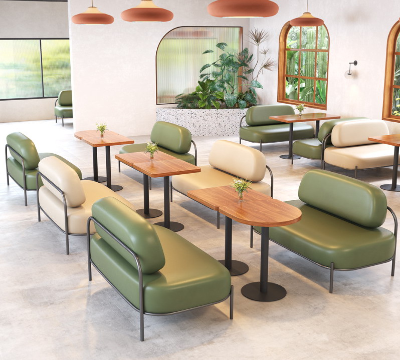 4067 Coffee shop table and chair combination negotiation leisure card seat sofa