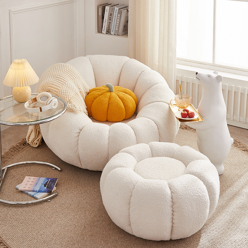 8053 Pumpkin Lazy Sofa Single Sofa Chair