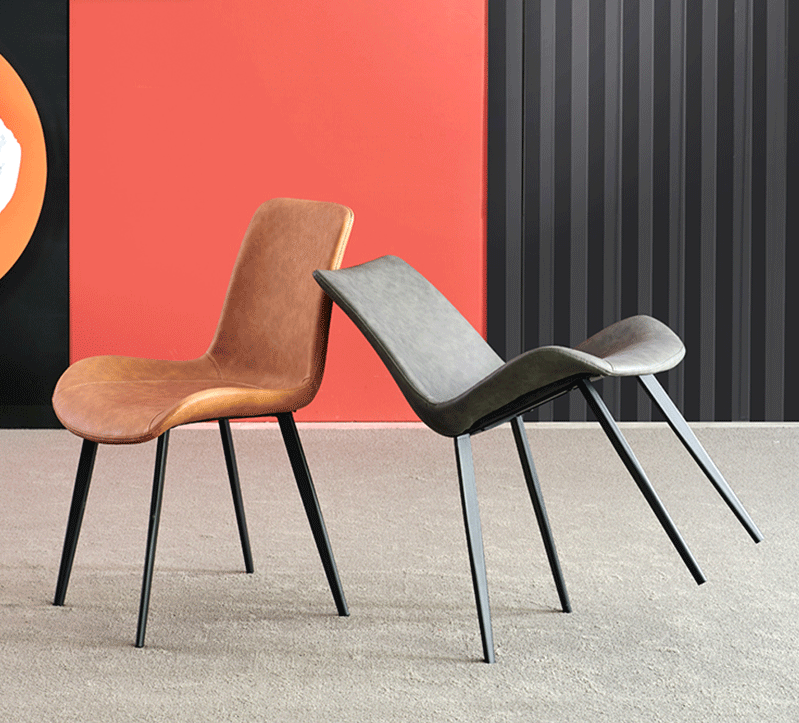 4070  Modern minimalist home iron art backrest chair hotel dining chair