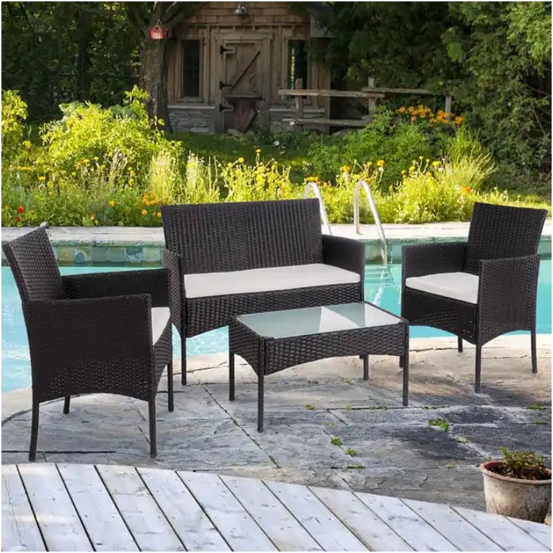 6082 Courtyard rattan chair combination leisure hotel furniture