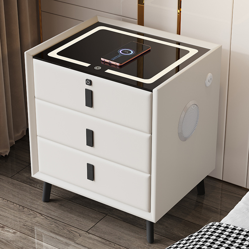 3010 Smart multifunctional LED Bluetooth speaker wireless charging USB small bedside cabinet