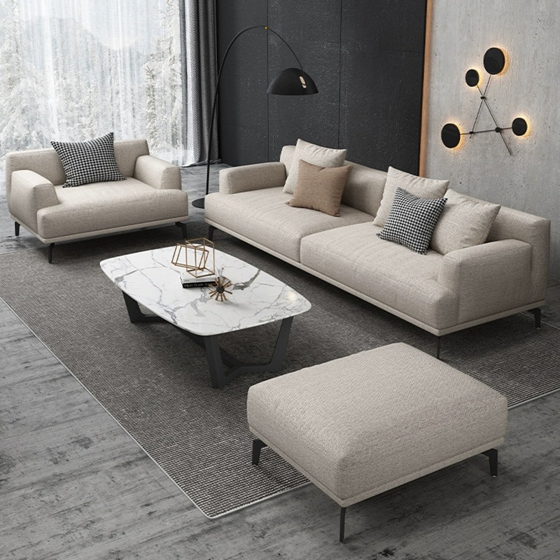 8059 Living room simple detachable washable technology fabric latex fabric sofa