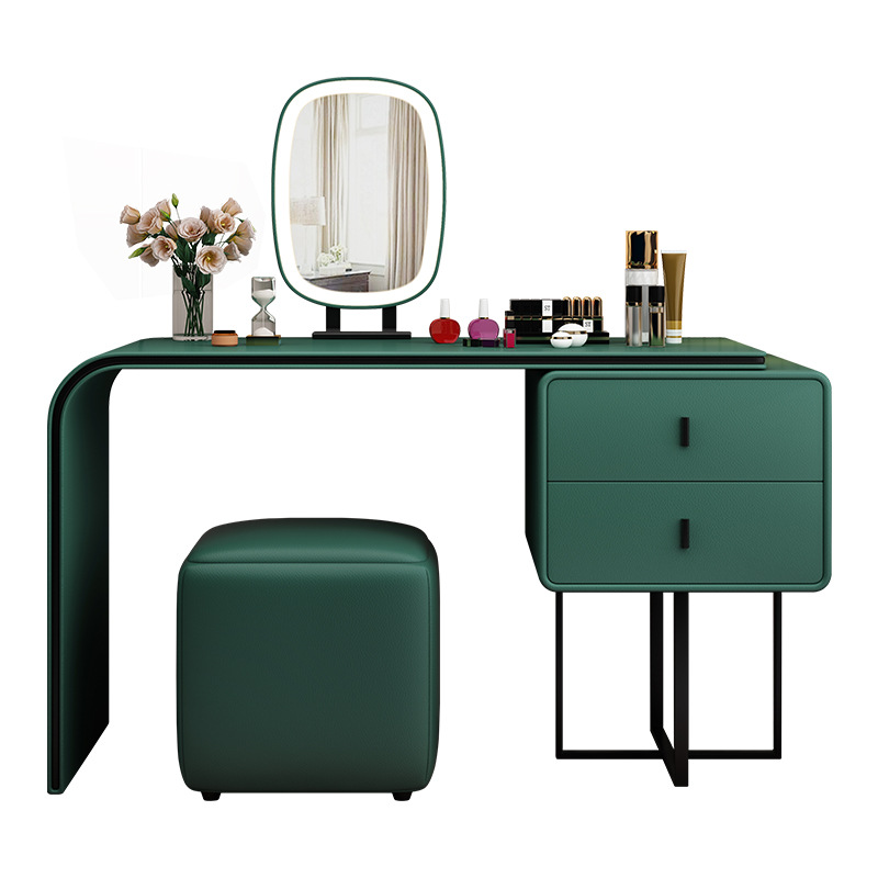 4090 Small and minimalist bedroom vanity with mirror furniture