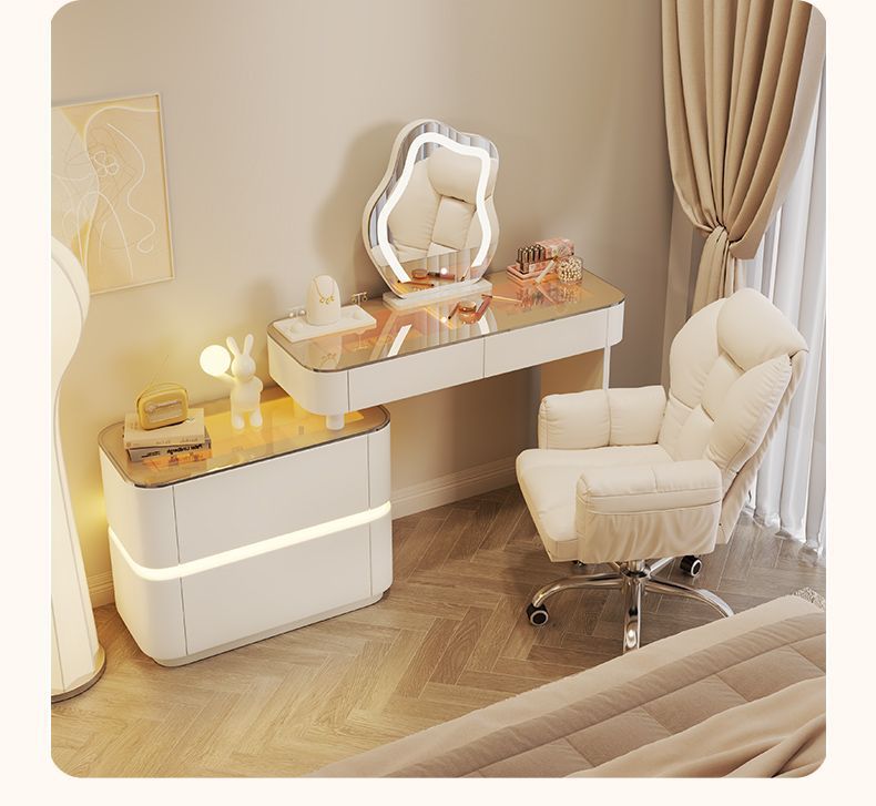 4100 Modern minimalist telescopic transparent dressing table storage cabinet integrated
