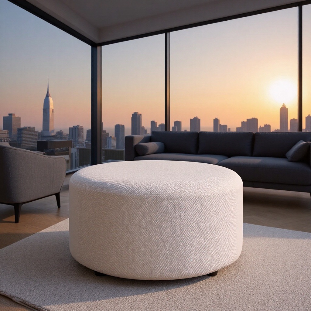 3018 Universal footrest for movable round sofa cushion